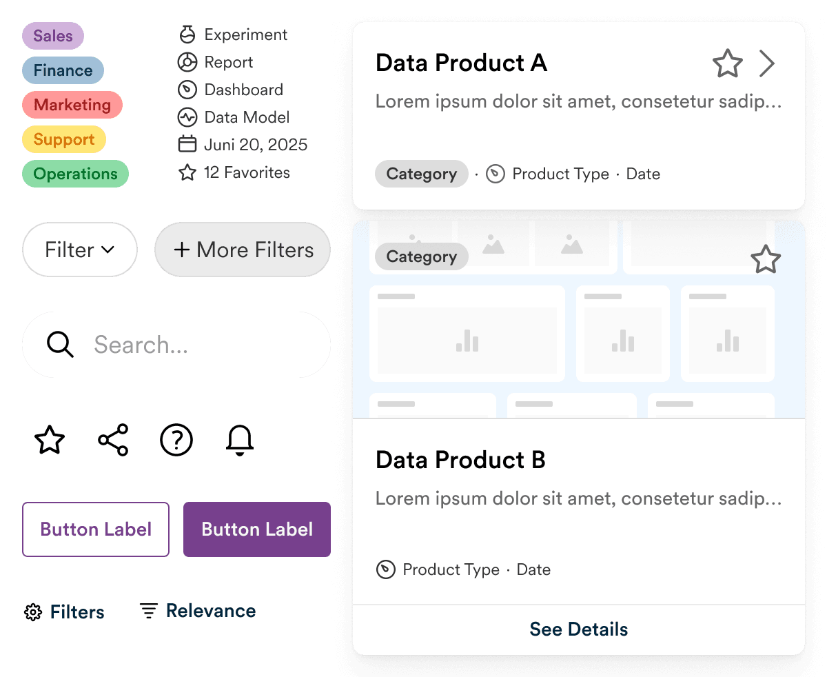 ui snippets of design system