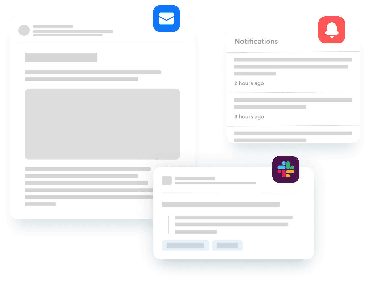 ui mock up of multi-channel notification system