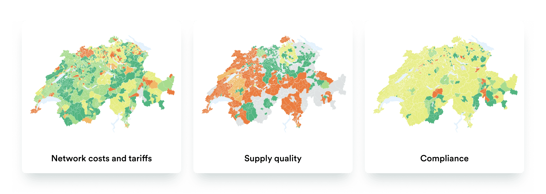 Efficiency indicator maps for network operators