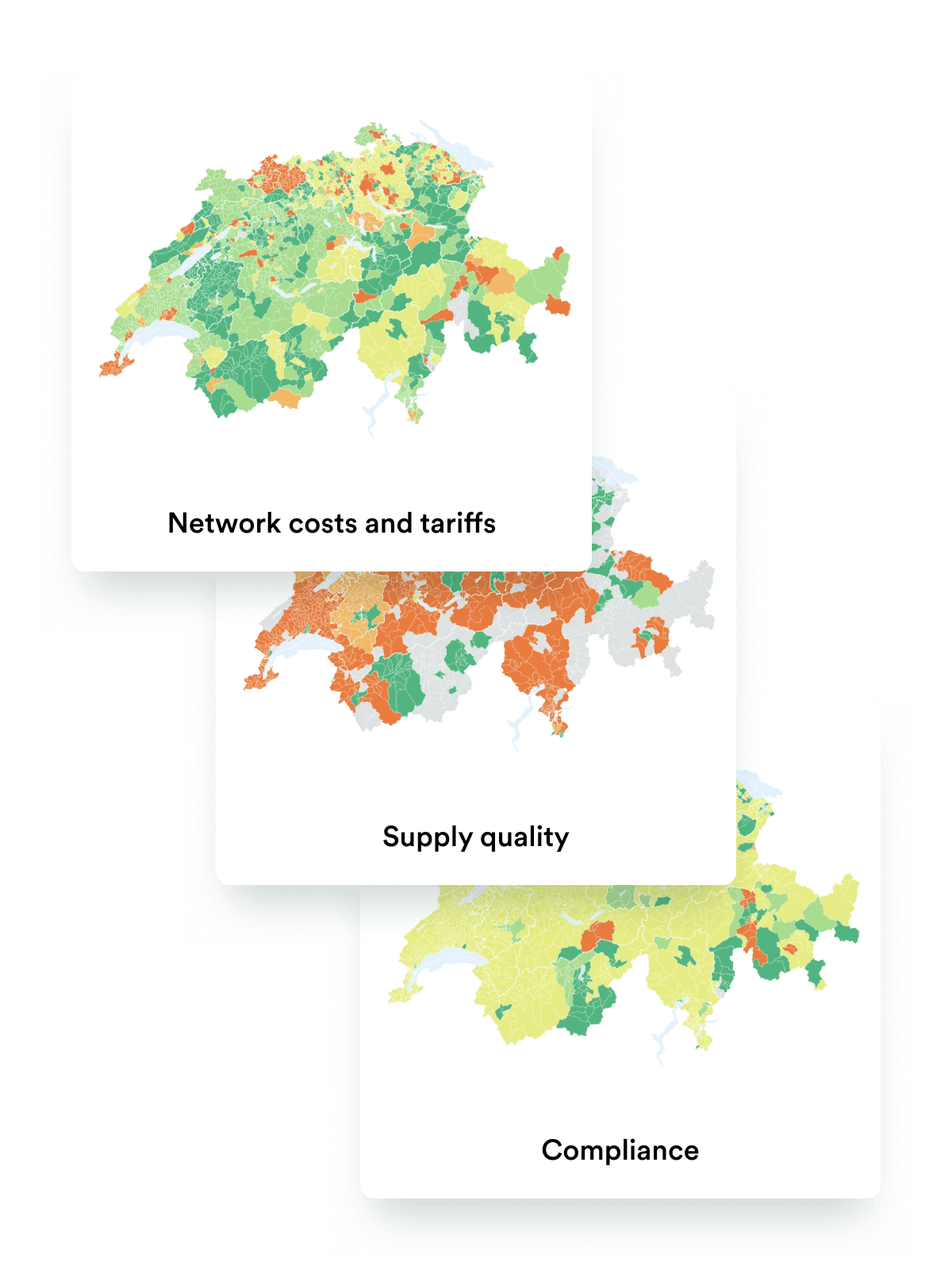 Efficiency indicator maps for network operators
